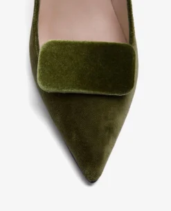 Charms*Cuplé Adorno Para Zapato Terciopelo Verde