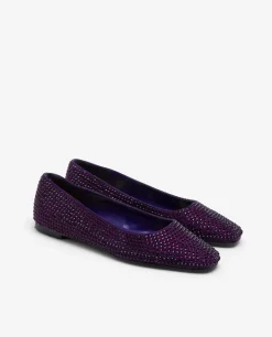 Mocasines Y Bailarinas*Cuplé Bailarina Strass Morado