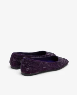 Mocasines Y Bailarinas*Cuplé Bailarina Strass Morado