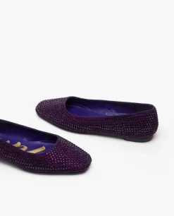 Mocasines Y Bailarinas*Cuplé Bailarina Strass Morado