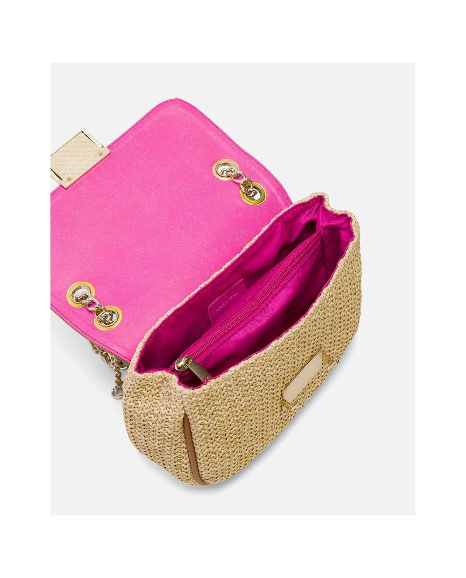 Shoppers Y Bolsos Hombro*Cuplé Bolso Caja Pequeno Rafia Beig