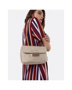 Bandoleras*Cuplé Bolso Caja Pequeno Trenzado Oro