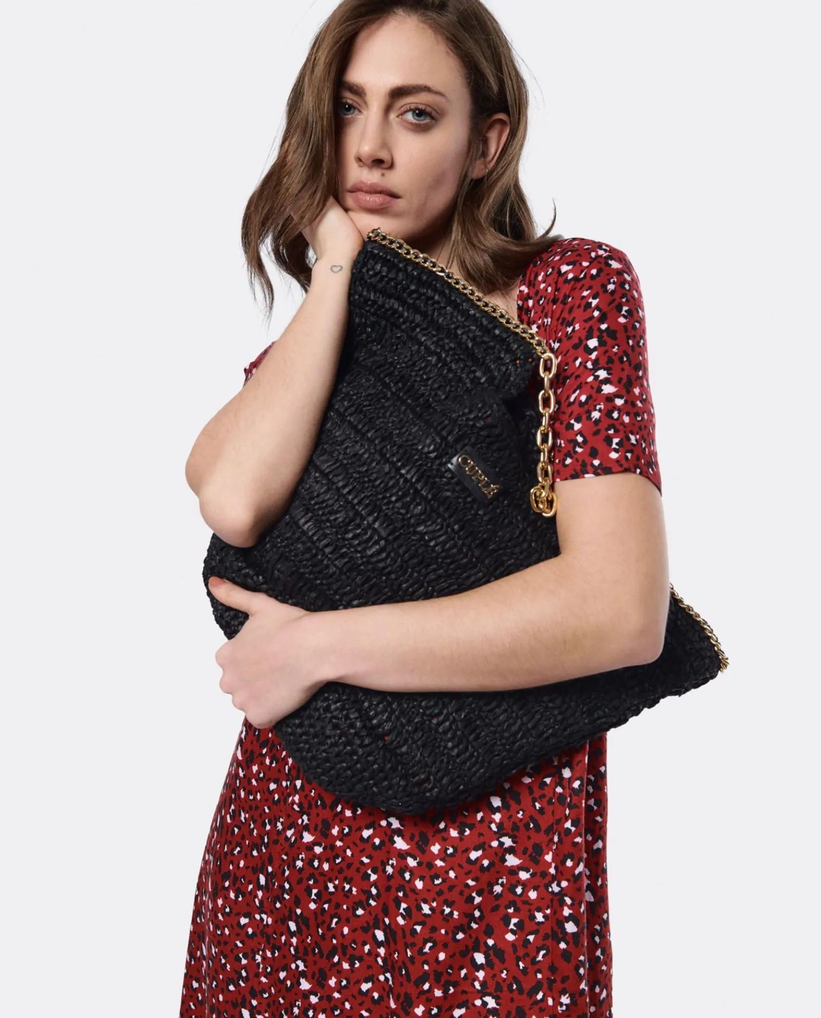 Capazos*Cuplé Bolso Capazo Rafia Negro