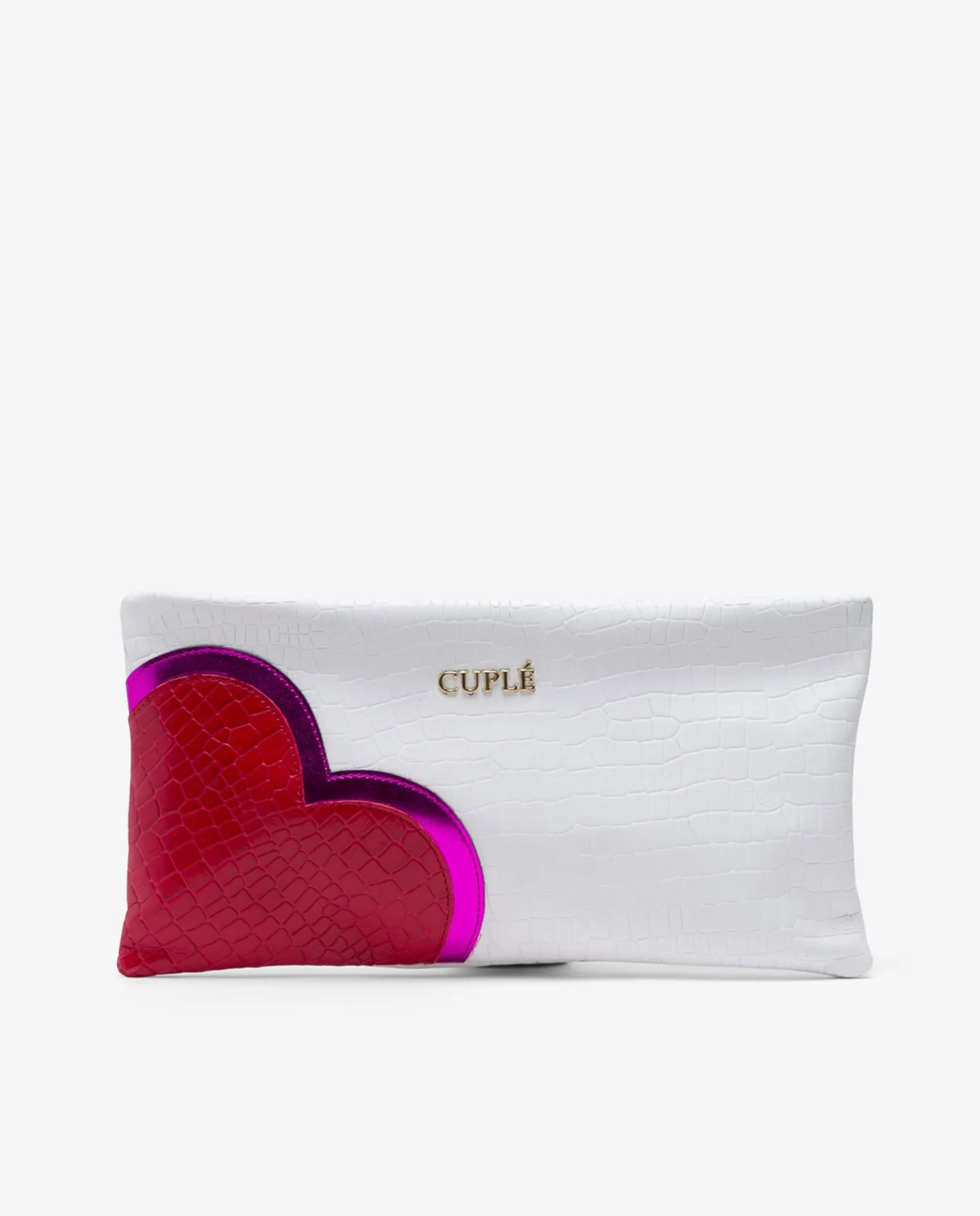 Bolsos Mano*Cuplé Bolso Corazon Napa Coco Blanco