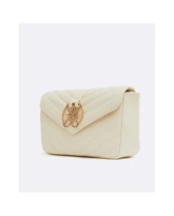 Bandoleras*Cuplé Bolso Satchel Con Cadena Piek Tecnopiel Blanco
