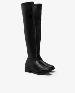 Botas Y Botines*Cuplé Bota Alta Tecnopiel Negro