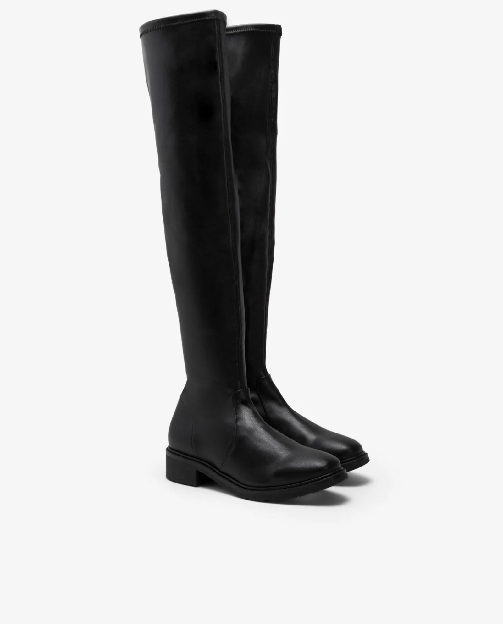 Botas Y Botines*Cuplé Bota Alta Tecnopiel Negro