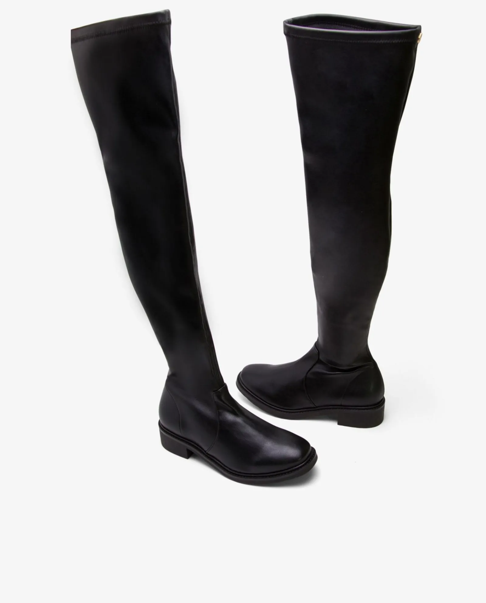 Botas Y Botines*Cuplé Bota Alta Tecnopiel Negro