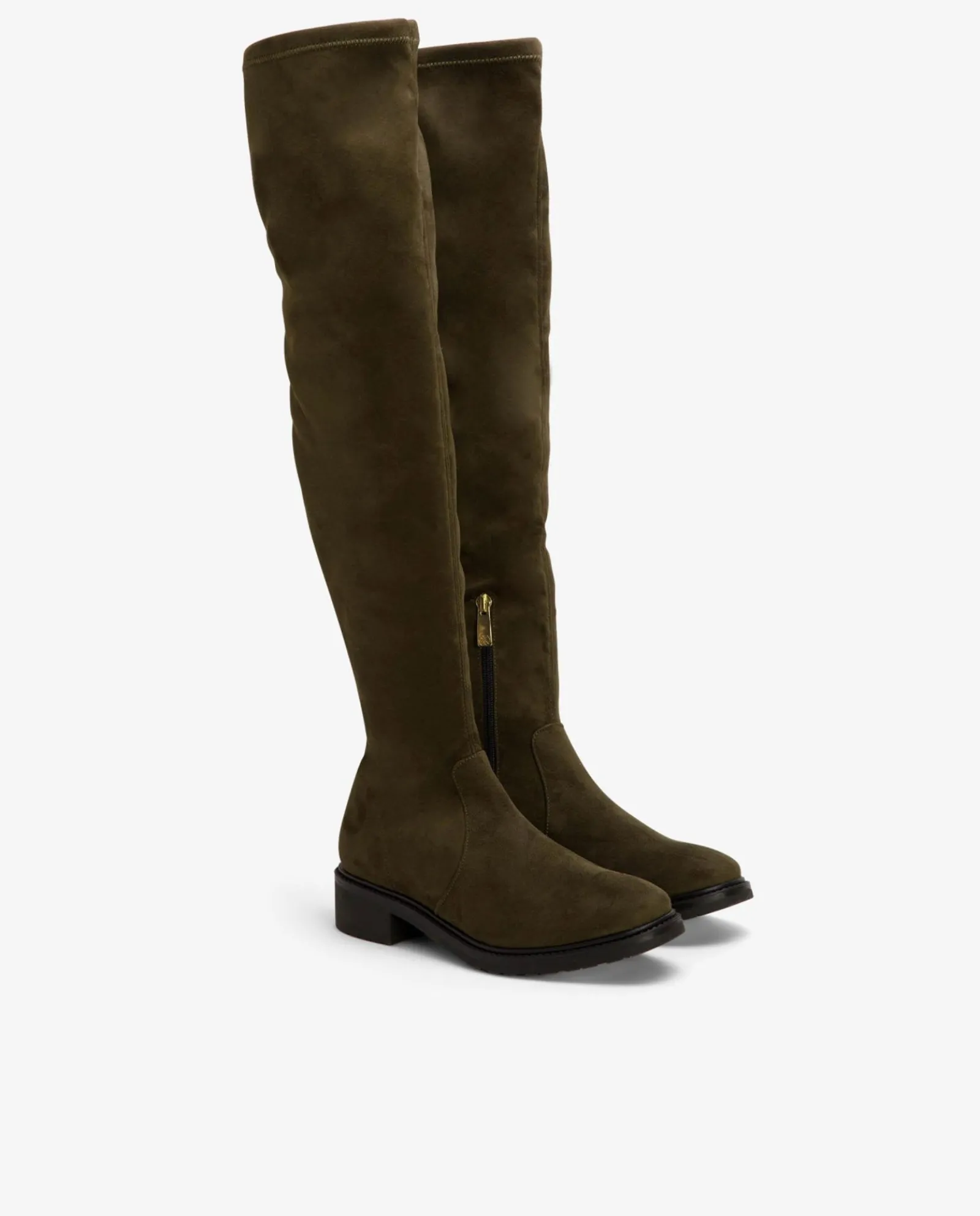 Botas Y Botines*Cuplé Bota Alta Ultrasuede Strech Verde