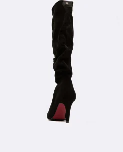 Botas Y Botines*Cuplé Bota Arrugada Ultrasuede Strech Negro