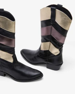 Botas Y Botines*Cuplé Bota Cow Multi Napa Negro