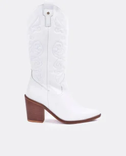 Botas Y Botines*Cuplé Bota Cow Napa Blanco