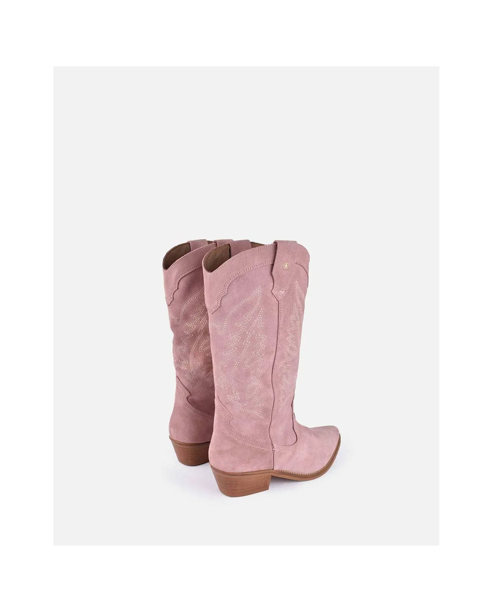 Botas Y Botines*Cuplé Bota Cowboy Tacón Bajo Serraje Antique