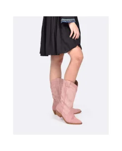 Botas Y Botines*Cuplé Bota Cowboy Tacón Bajo Serraje Antique