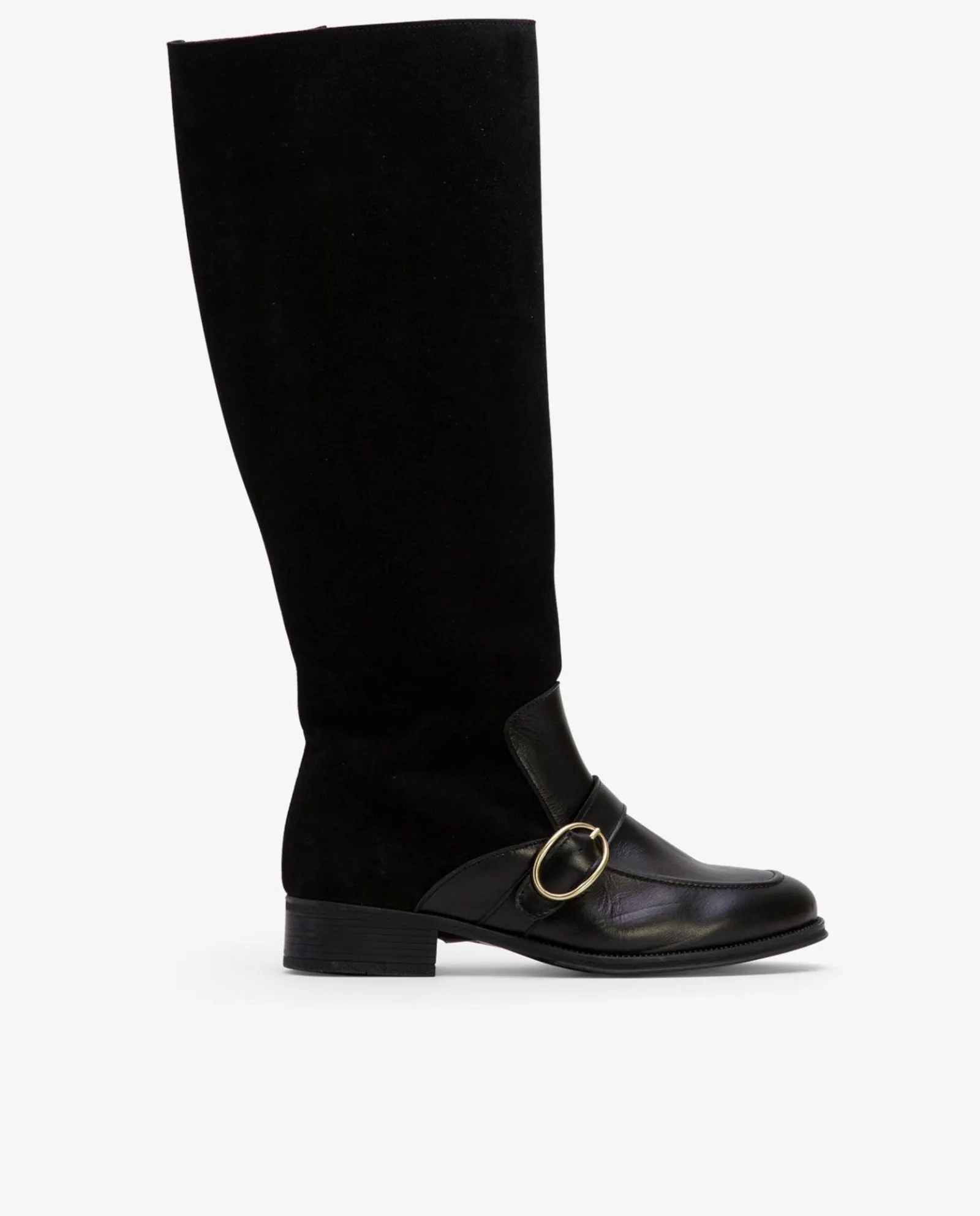 Botas Y Botines*Cuplé Bota Montar Serraje Negro