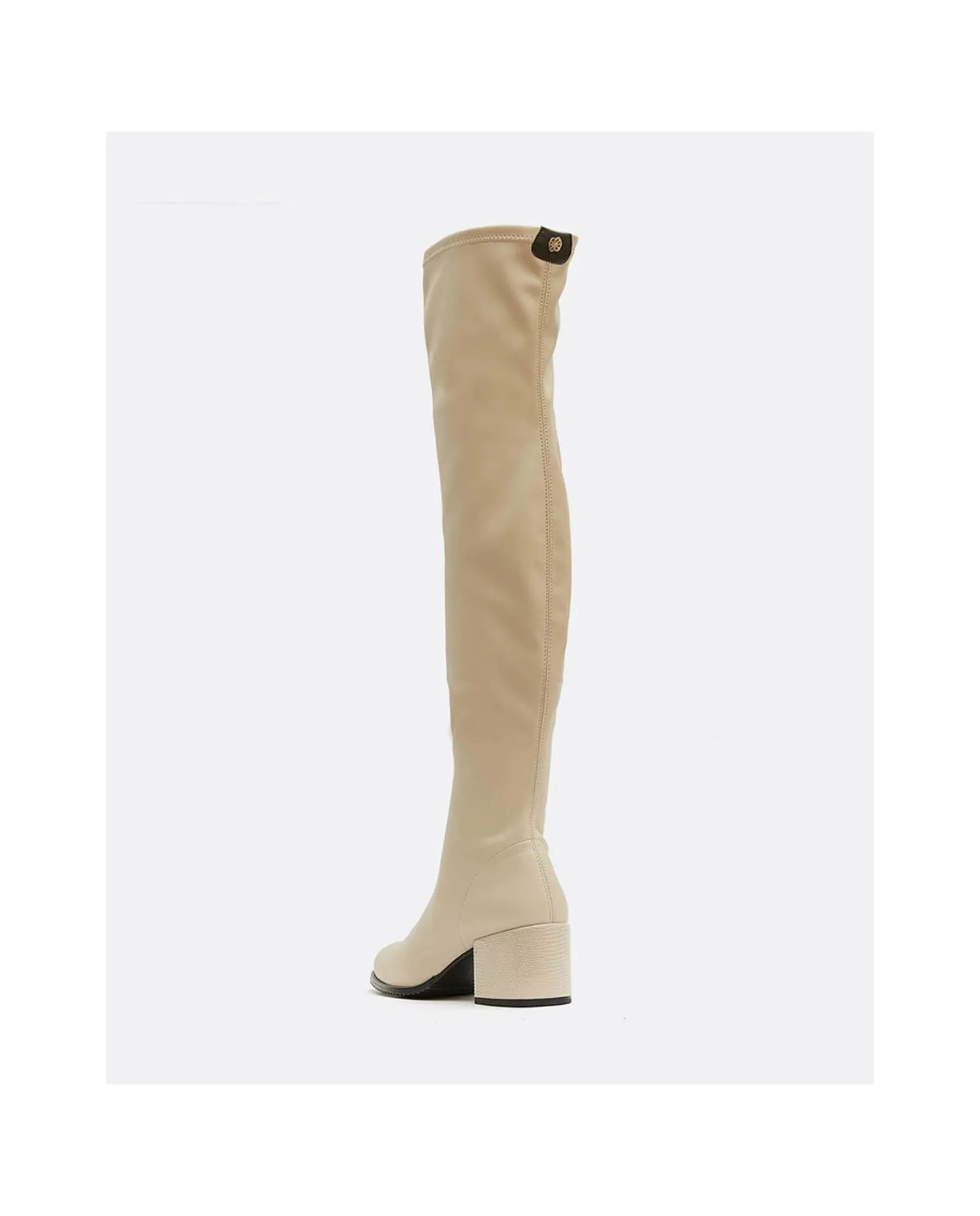 Botas Y Botines*Cuplé Bota Mosquetera Strech Napa Licra Camel