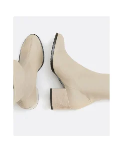 Botas Y Botines*Cuplé Bota Mosquetera Strech Napa Licra Camel