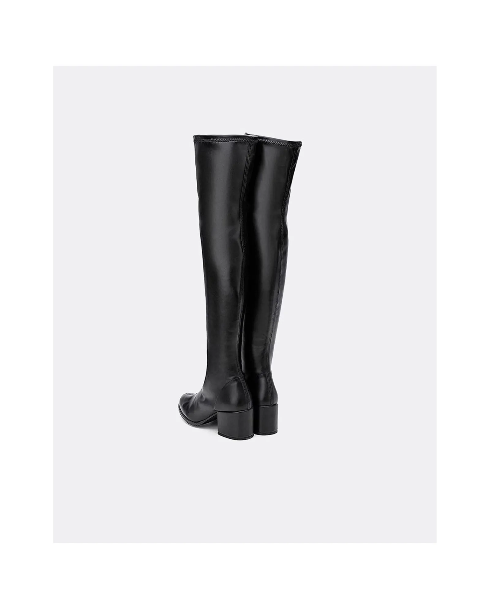 Botas Y Botines*Cuplé Bota Mosquetera Strech Napa Licra Negro