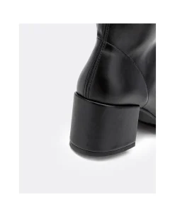 Botas Y Botines*Cuplé Bota Mosquetera Strech Napa Licra Negro