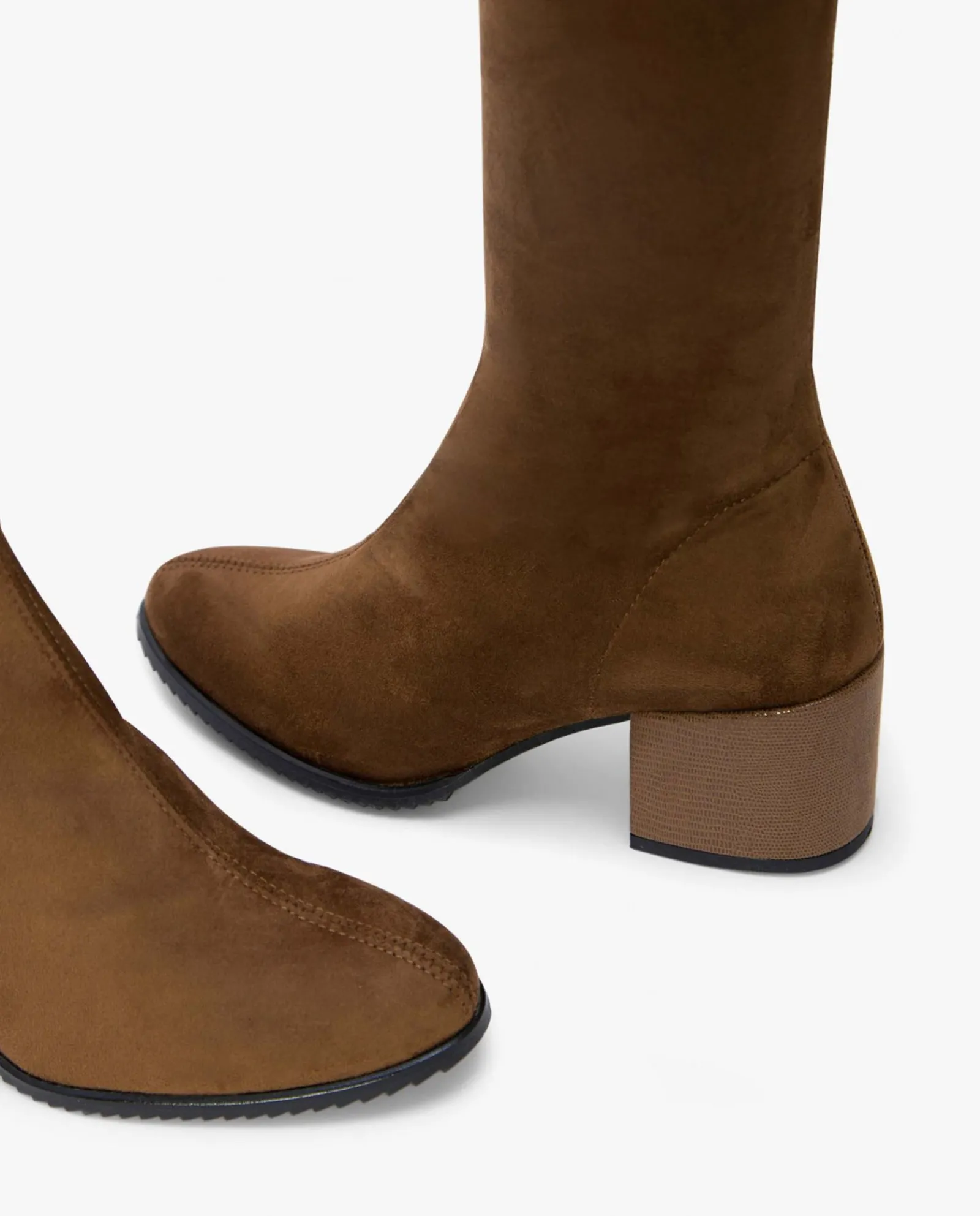Botas Y Botines*Cuplé Bota Mosquetera Strech Ultrasuede Strech Cuero