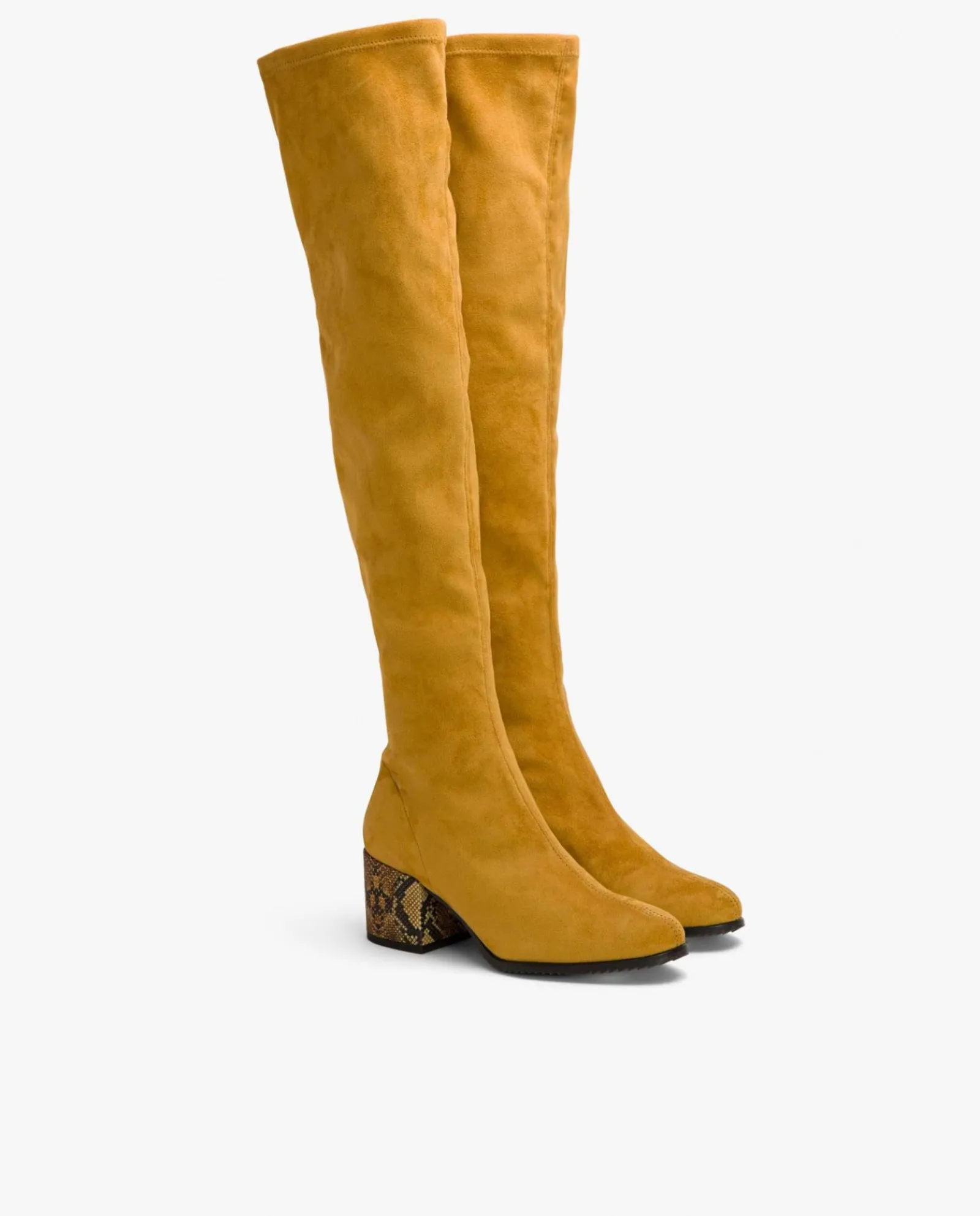 Botas Y Botines*Cuplé Bota Mosquetera Strech Ultrasuede Strech Amarillo