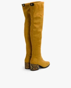 Botas Y Botines*Cuplé Bota Mosquetera Strech Ultrasuede Strech Amarillo