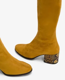 Botas Y Botines*Cuplé Bota Mosquetera Strech Ultrasuede Strech Amarillo
