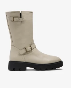 Botas Y Botines*Cuplé Bota Motera Napa Beig