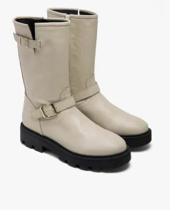 Botas Y Botines*Cuplé Bota Motera Napa Beig