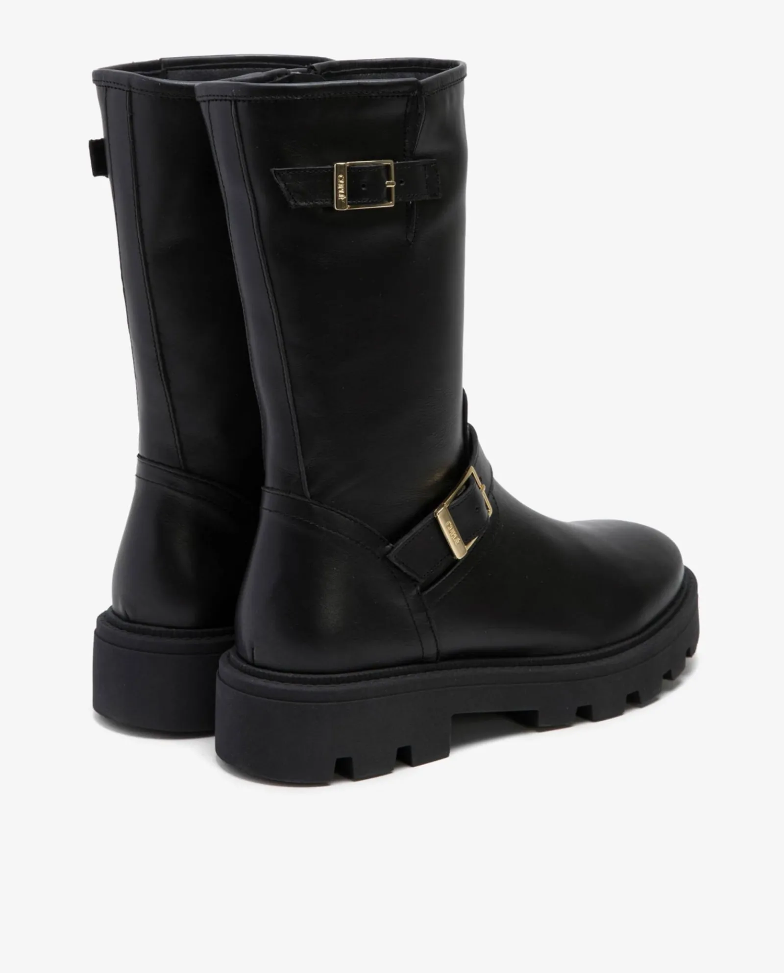 Botas Y Botines*Cuplé Bota Motera Napa Negro