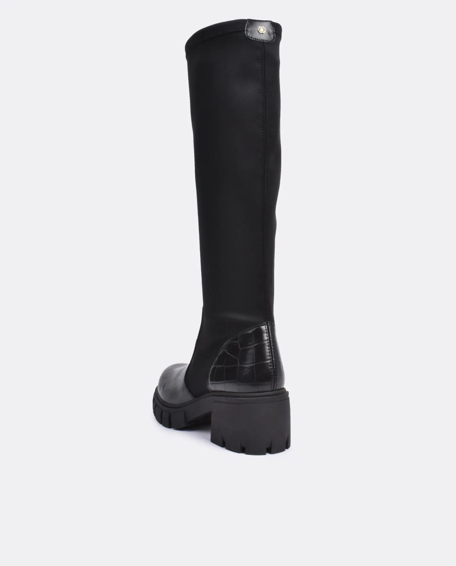 Botas Y Botines*Cuplé Bota Pala Y Talon Licra/Coco Negro