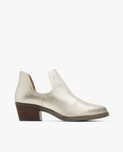 Botas Y Botines*Cuplé Botin Abertura Piel Metalizado
