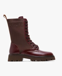 Botas Y Botines*Cuplé Botin Cordones Napa Marron