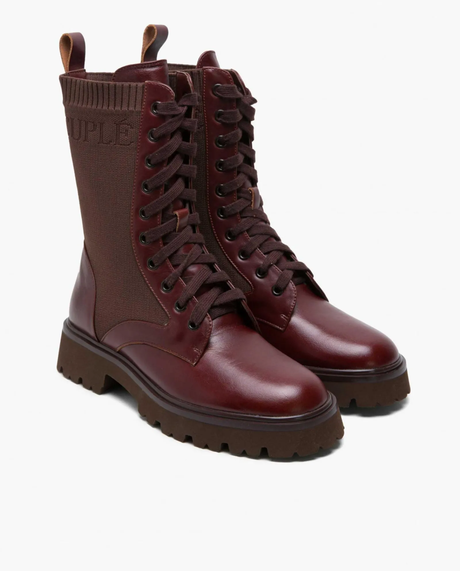Botas Y Botines*Cuplé Botin Cordones Napa Marron