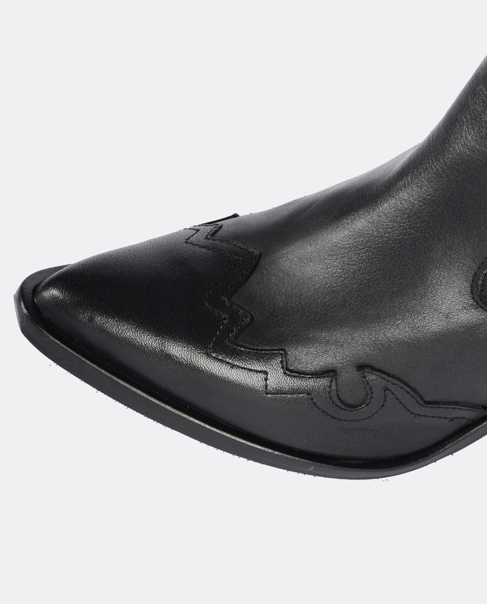 Botas Y Botines*Cuplé Botin Cow Boy Napa Negro