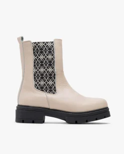 Botas Y Botines*Cuplé Botin Elastico Napa Bugui Beig