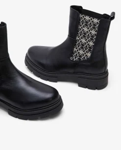 Botas Y Botines*Cuplé Botin Elastico Napa Negro