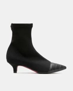 Botas Y Botines*Cuplé Botin Licra Strech Negro