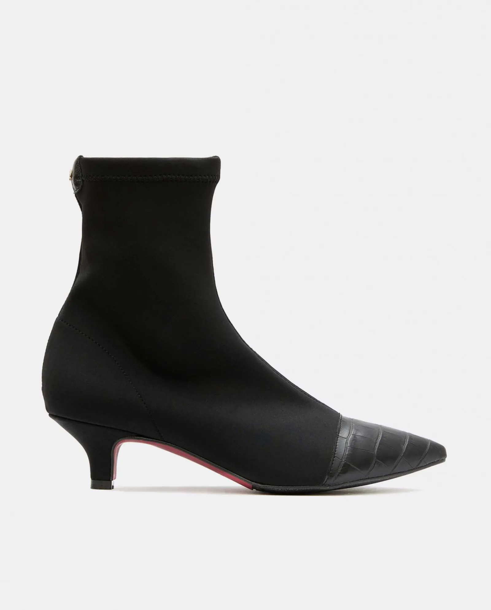 Botas Y Botines*Cuplé Botin Licra Strech Negro