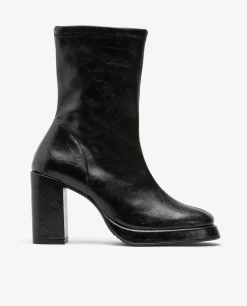 Botas Y Botines*Cuplé Botin Plataforma Tecnopiel Negro