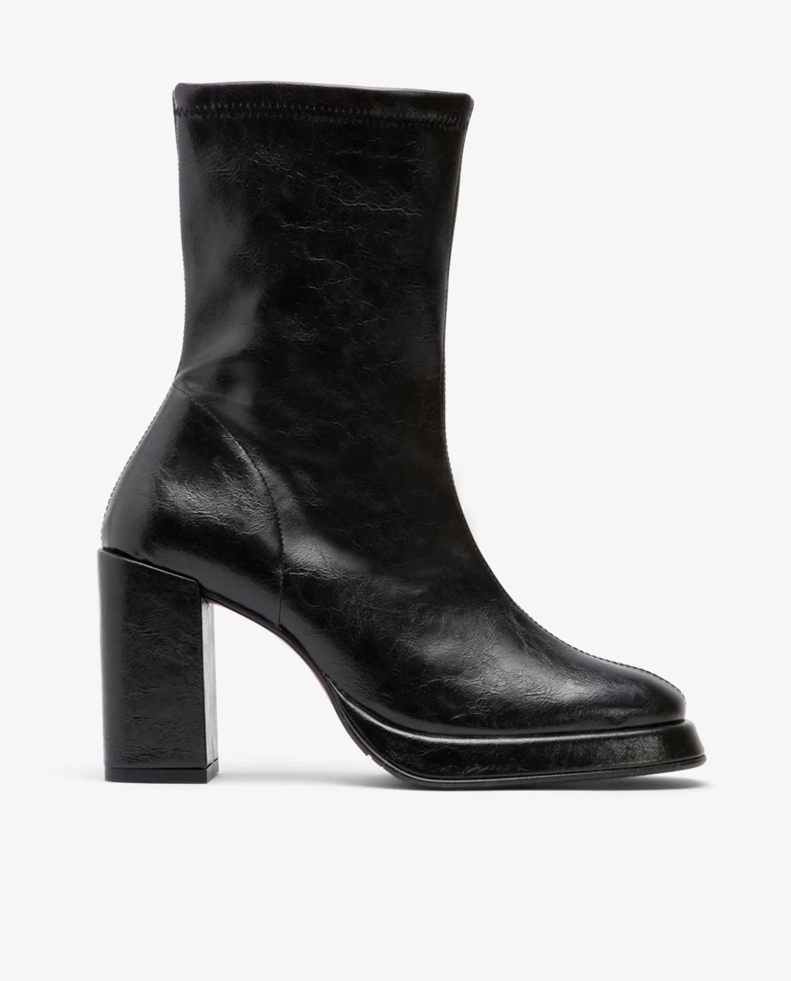 Botas Y Botines*Cuplé Botin Plataforma Tecnopiel Negro