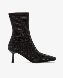 Botas Y Botines*Cuplé Botin Strass T/F Licra Strech Negro