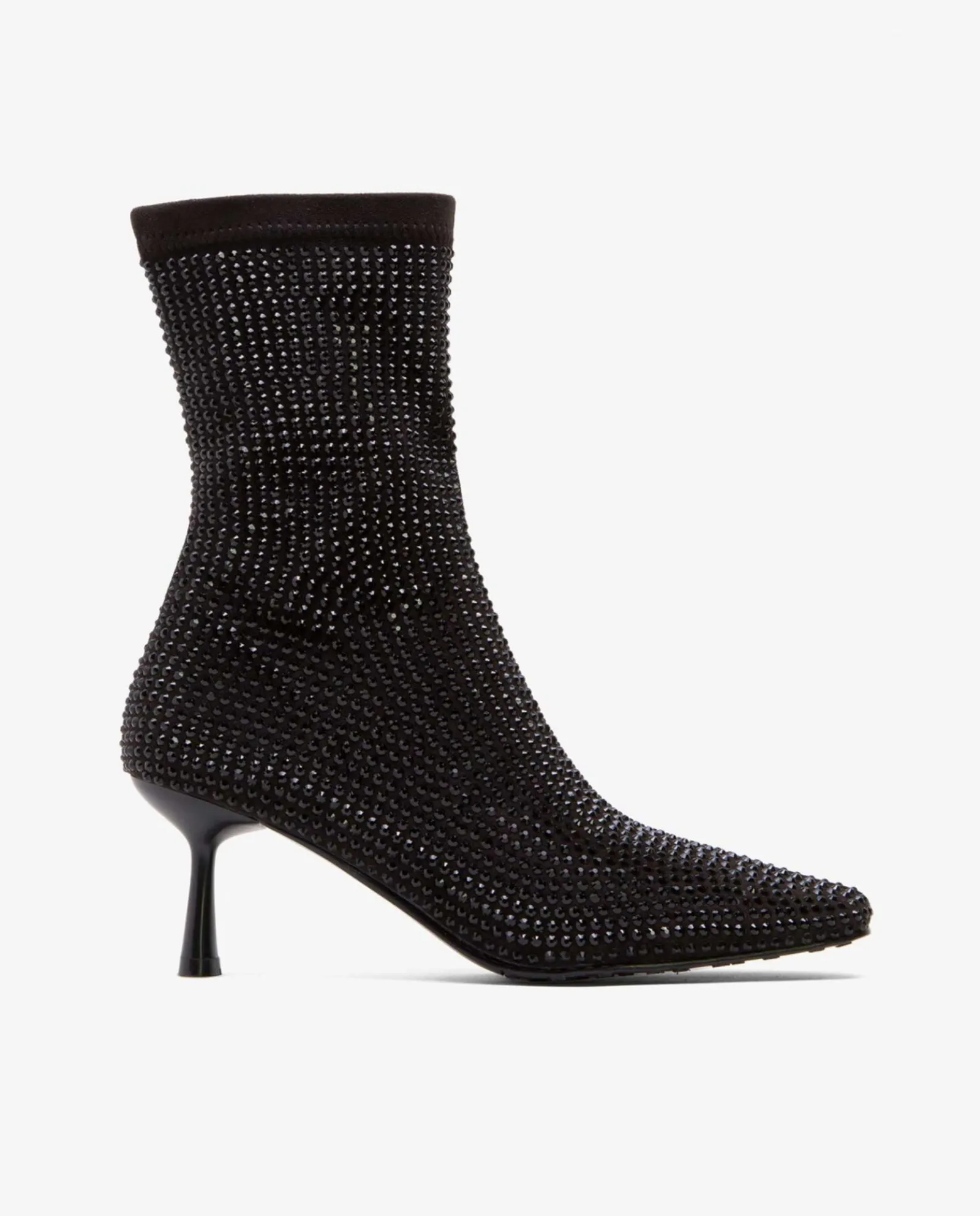 Botas Y Botines*Cuplé Botin Strass T/F Licra Strech Negro
