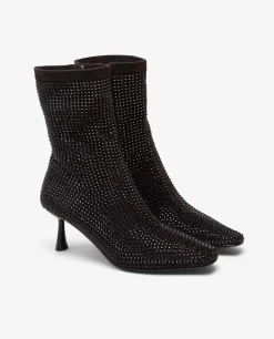 Botas Y Botines*Cuplé Botin Strass T/F Licra Strech Negro