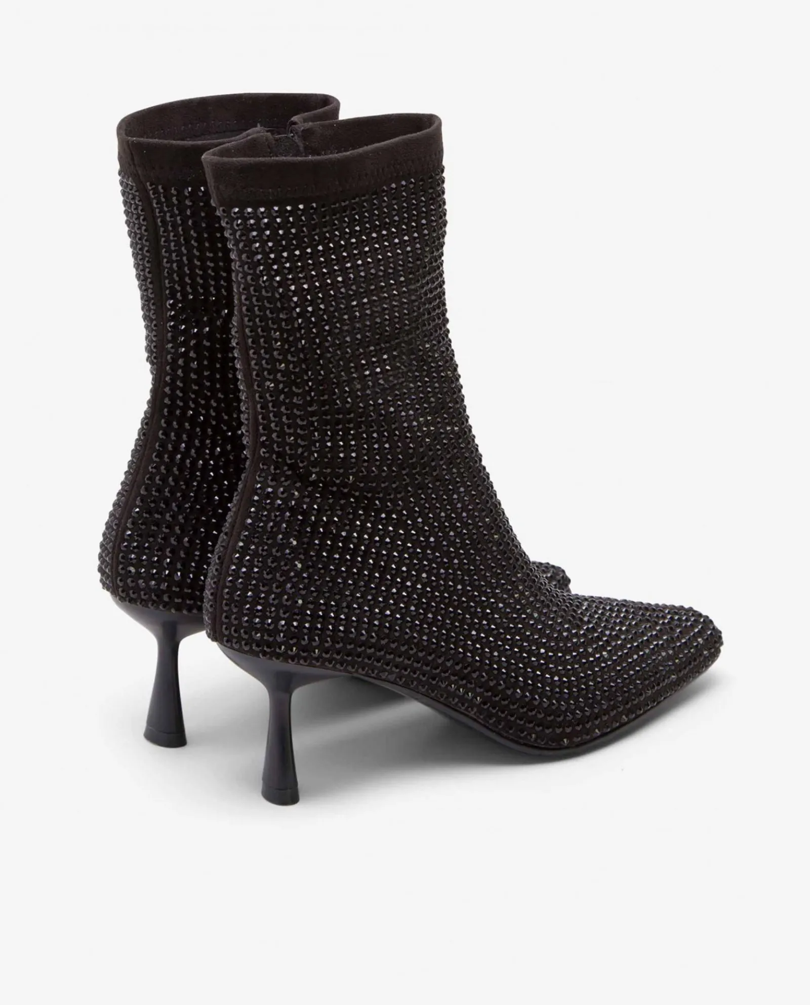 Botas Y Botines*Cuplé Botin Strass T/F Licra Strech Negro