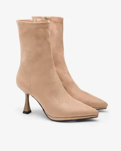Botas Y Botines*Cuplé Botin T/A Ultrasuede Strech Beig