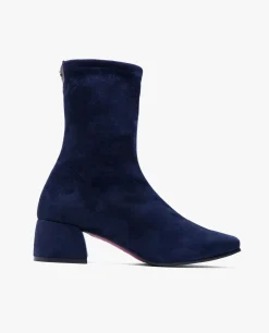 Botas Y Botines*Cuplé Botin Ultrasuede Strech Marino