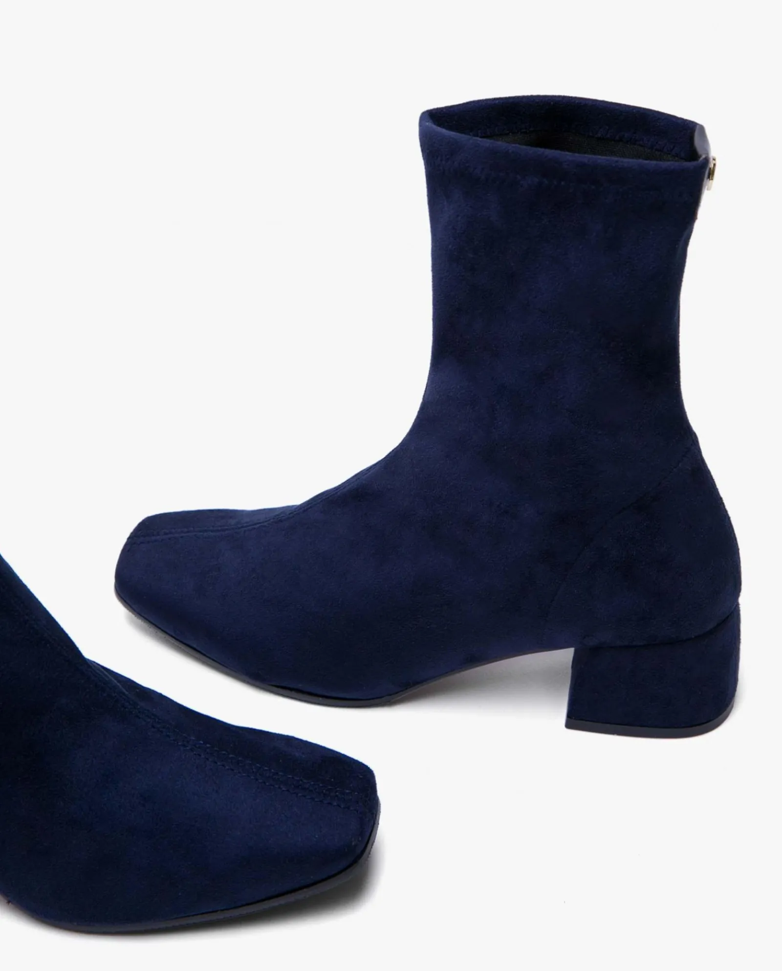 Botas Y Botines*Cuplé Botin Ultrasuede Strech Marino