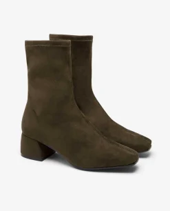 Botas Y Botines*Cuplé Botin Ultrasuede Strech Verde