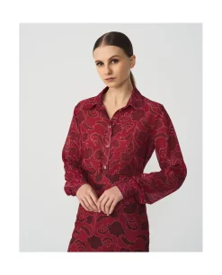 Camisas Y Tops*Cuplé Camisa Gasa Estampado Flor Cool